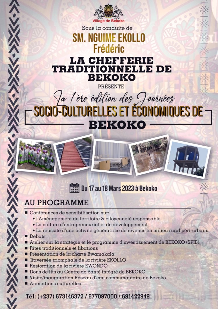 CULTURE : LA CHEFFERIE TRADITIONNELLE BEKOKO S'EXPOSE AU MONDE.