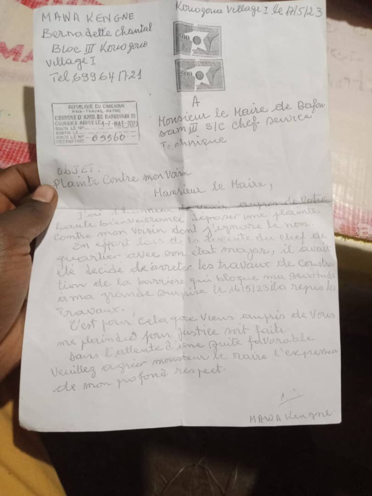 Injustice Foncière à Bafoussam 3 : Le Combat Désespéré d'une Veuve pour la Justice"